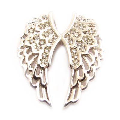 [L2150] - White 'Angel Wings' Silver Pendant