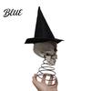 Versatile Halloween Tree Topper Witch Hat Skull Topper Gothic Skeleton Figurine for Party Atmosphere Prop Decor Spooky Festive Home Ornament Trick