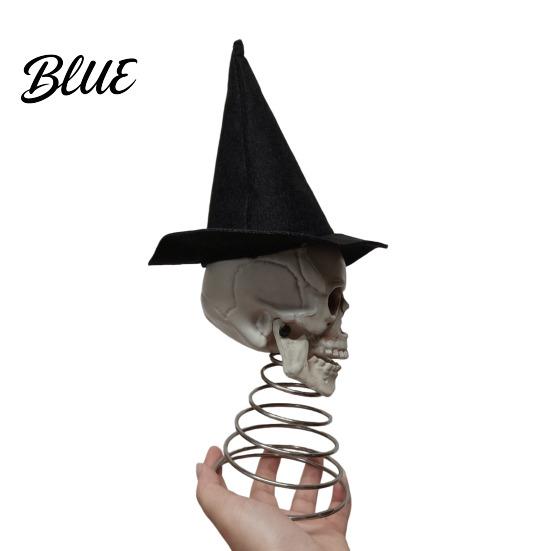 Versatile Halloween Tree Topper Witch Hat Skull Topper Gothic Skeleton Figurine for Party Atmosphere Prop Decor Spooky Festive Home Ornament Trick