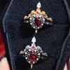 Can Be Assembled Heart and Sword Rings for Women Men Couple Silver Gold Color Adjustable Open Ring Fashion Jewelry