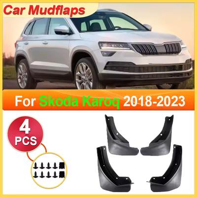 For Skoda Karoq 2018    2022 2023 Mud Flaps Mudguards Splash Guards Front Rear Wheels Fender Flare 4Pcs