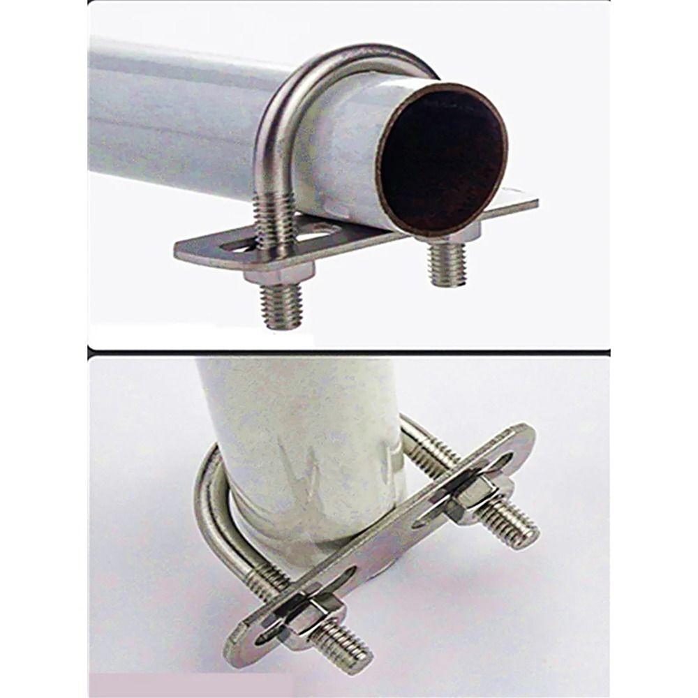 1Pcs New Bow Stern Marine U-bolt Metal Screw Pads Boat Hardware with Nut 304 Stainless Steel Eye Rope Rigging Yacht Accessories