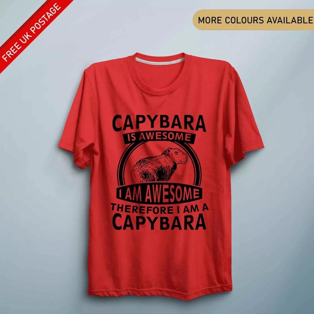 Capybara Is Awesome TShirt Funny Animal Lover Gift Unisex Capybara Tee Top S