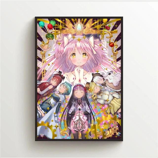 Puella Magi Madoka Magica Ιαπωνικό Άνιμε Κινούμενα Σχέδια Αφίσες Εκτυπώσεις Τέχνη Τοίχου Ζωγραφική σε καμβά Εικόνα για Σαλόνι Διακόσμηση Σπιτιού