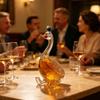 Kachní karafka na whisky, 3D skleněná láhev ve tvaru zvířete se zátkou, Novinka - dávkovač vína pro domácí bar, Dárek pro milovníky whisky