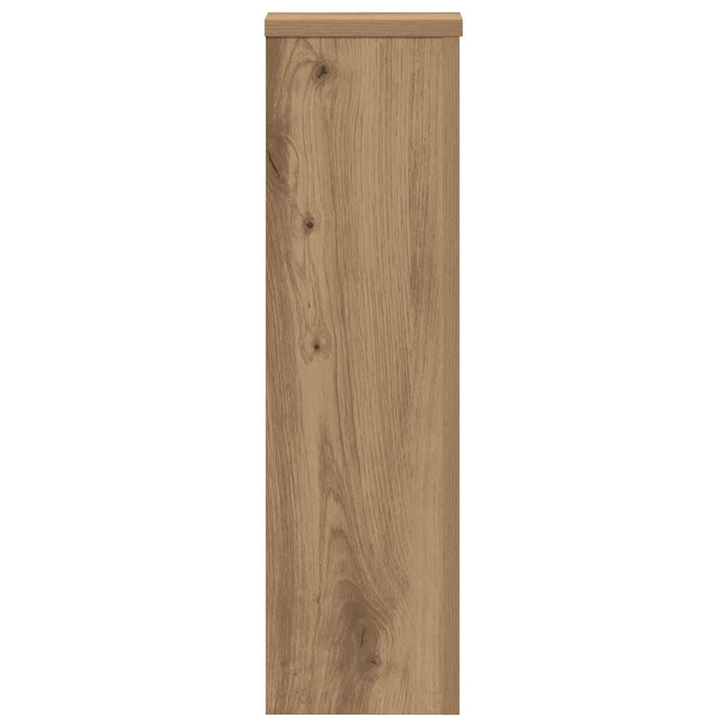 Pflanzenständer Set aus 2 Stück Handwerklicher Eichen-Finish 17 x 17 x 60 cm Holzwerkstoff
