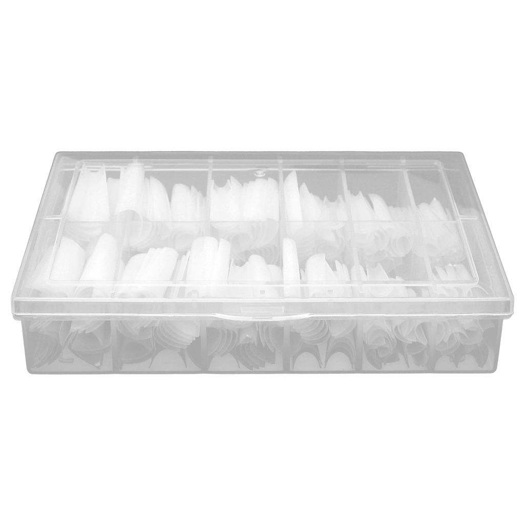 240pcs Extra Long Nail Tips Artificial French False Nail Tips for DIY Nail SalonNatural