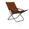 Folding Beach Chairs 2 pcs Fabric Brown