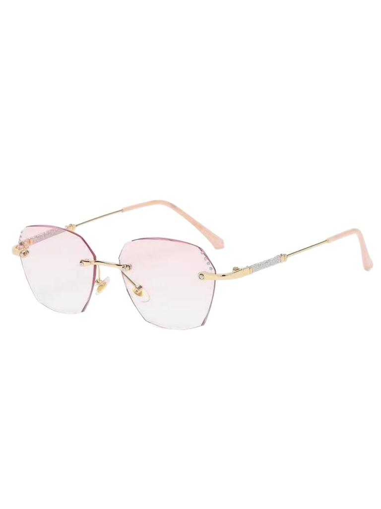 Diamond Trimmed Diamond Rimless Reading Glasses Elegant And Fashionable Women'S Reading Glasses