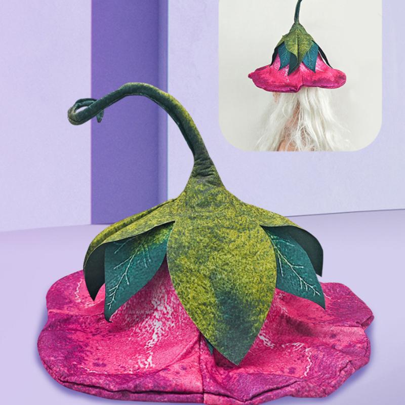 Morning Glory Horn Flower Hat Witch Hat Festival Party Performance Stage Props Party Halloween Decoration