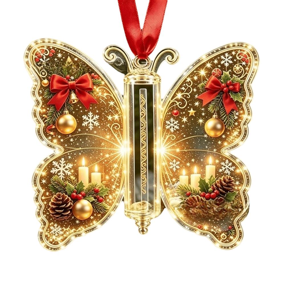 Santa Claus Christmas Tree Ornaments Snowman Butterfly Hanging Decorations Tree Top Decoration
