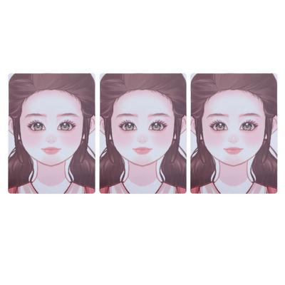 3pcs Makeup Painting Practice Board Reusable Painting Exercise Template Stage Makeup Tool for Home