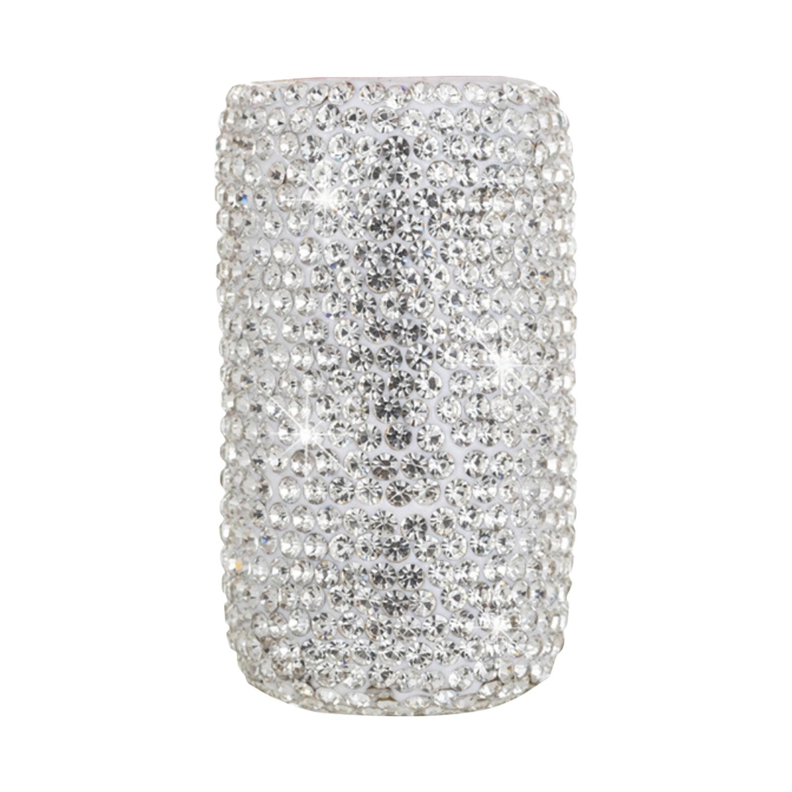 Car Lip Balm Holder- Lipsticks Organizer Case With Sparkling Rhinestones Diamond One Size белый