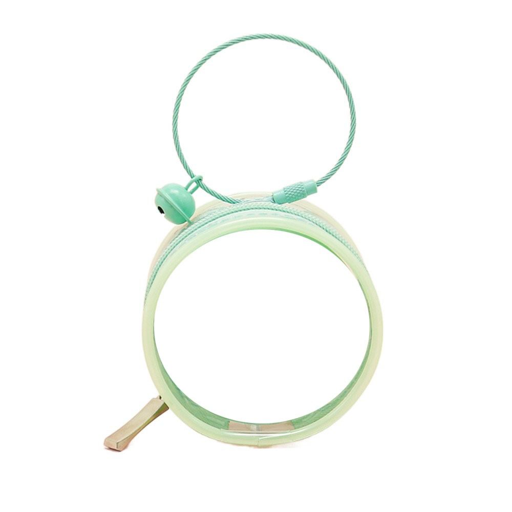 

Keyring Round Badge Storage Pouch Badge Display Clear Outdoor Bag Goods Display зелений