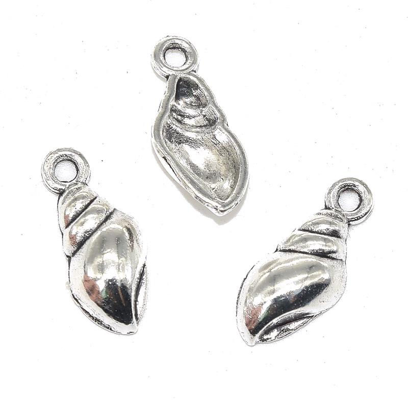 Set de 18 bijuterii din aliaj cu design de viață marină, realizate manual: Pandantive din scoici și scoici pentru brățări, coliere și cercei