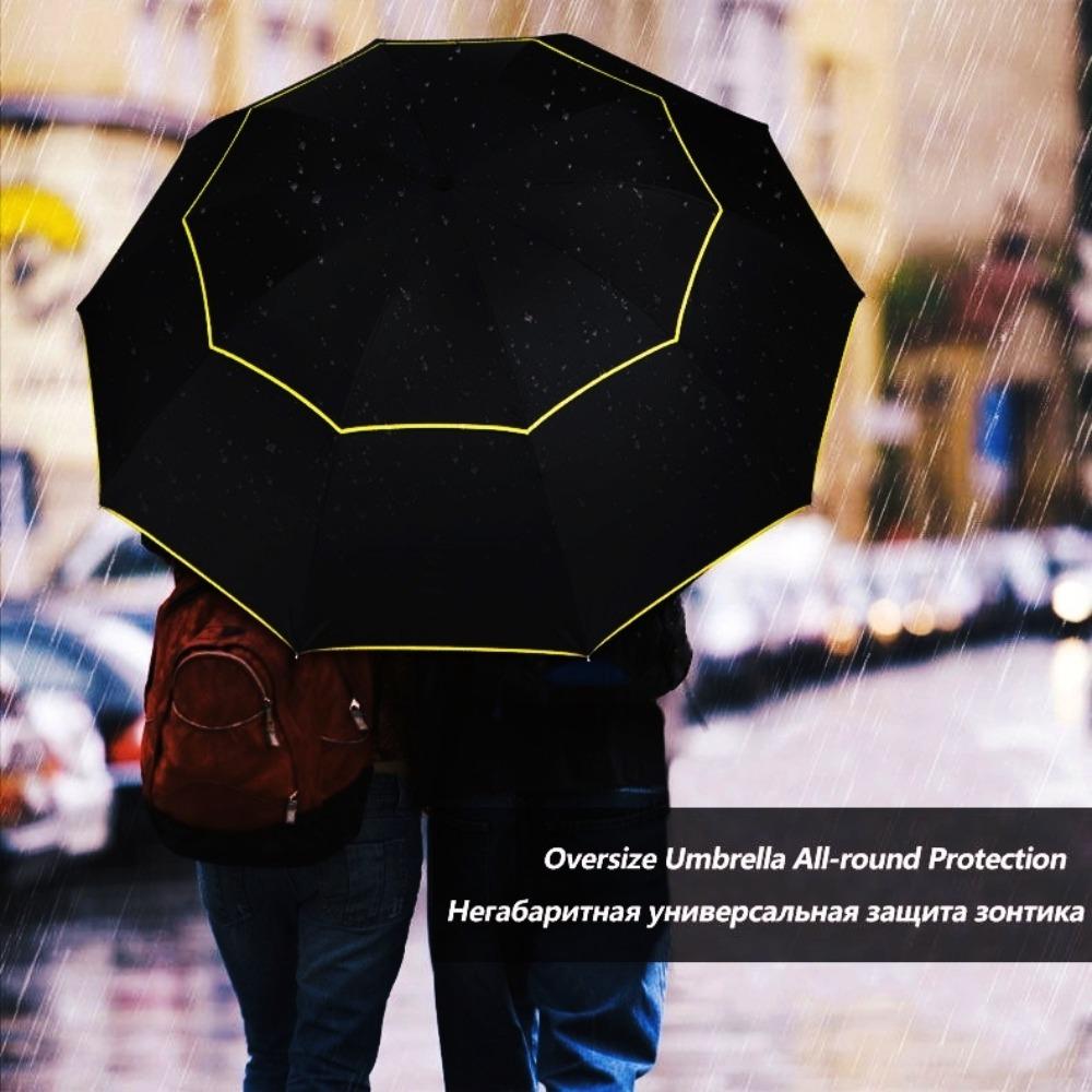 Rain Protection Wind Resistant Umbrella Folding Design Non-automatic Umbrella  Travel