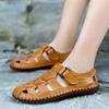 Herren Sandalen Übergröße Handgemacht Sommer Neu Outdoor Freizeit Nähen Atmungsaktiv Rutschfest Flache Schuhe