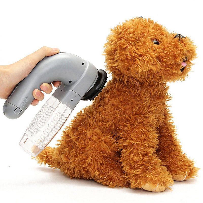 Elektrischer Tierhaarentferner Sauggerät Saugnapf Hund Katze Massage Reinigungs Gadget Tragbares Pflege-Vakuum-System Fellbürste