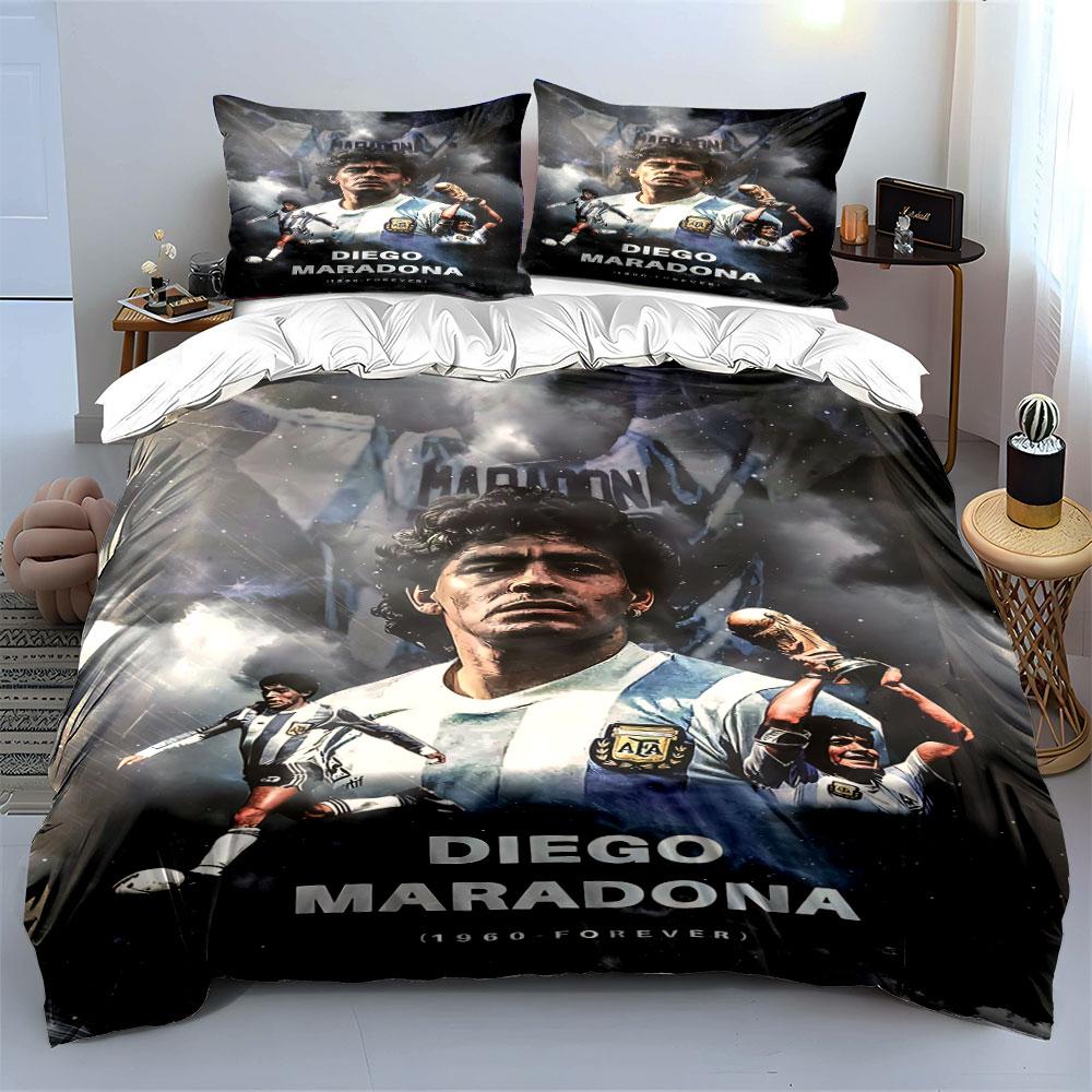 Sportsman Diego Maradona Imagery. Bedding Sets Duvet Cover Sets Duvet Covers Pillowcases(1 * Duvet Cover 2 * Pillowcases, Without Duvet Insert)