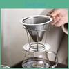 Steel 304 Stainless Coffee Filter Double Layer Fine Mesh Paperless Reusable Pour Over Coffee Dripper Cone Strainer Funnel Coffee Maker Accessories