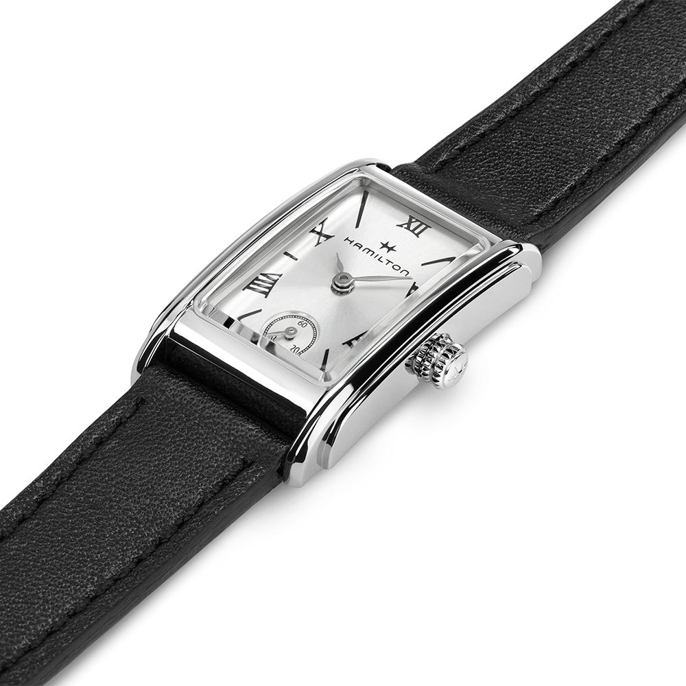 [Hamilton] H11221750 American Classic Ardmore Quartz Women's Watch Black Leather Strap Silver Dial