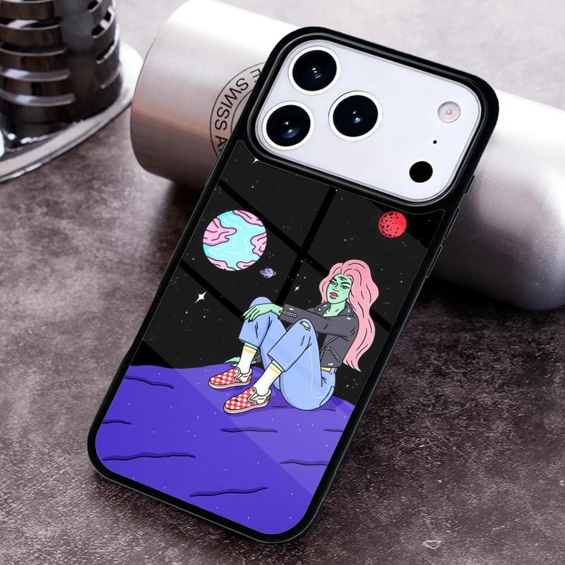 Hippie Grunge Art Phone Case for iPhone 17 16 15 Pro Max Air 14 13 12 11 Plus Shockproof Cover