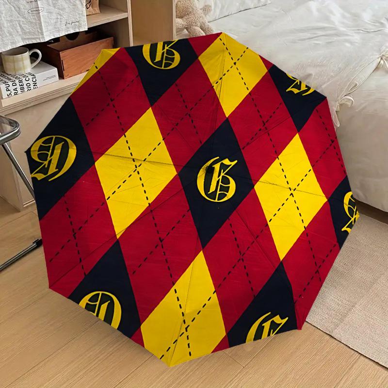 1PC Warner Argyle pattern Umbrella-8-Rib Reinforced, Automatic Open, Lightweight & Durable-A21