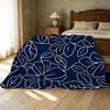 Thick Warm Flannel Blanket Soft Floral Pattern, Cozy Home Decor, Guest Room Essential, Christmas & Halloween Holiday Use, Comfort for Bedroom/Lounge
