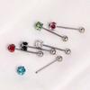 Fashionable Cubic Zirconia Tongue Stud & Nipple Ring Body Piercing Jewelry