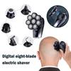 Multifunctional 8D Face Head Electric Shavers LED Display Electric Bald Head Shaver Upgrade Waterproof Rotary Shaving Equipment