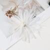 Organza Flower Accessories Crystal Tassel Detail Flower DIY Headdress Part Glitter Crystal Inlay Hair Decor Hair Crown Making