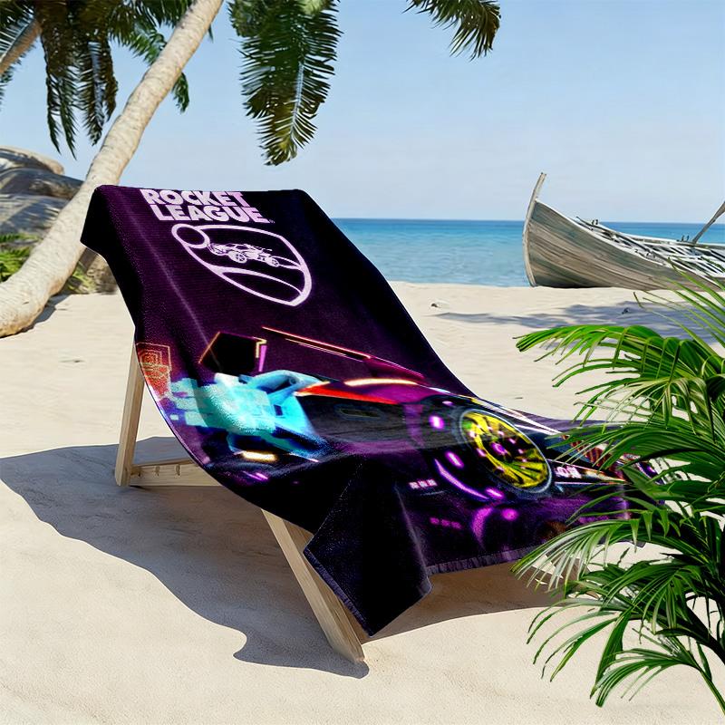 Rocket League style 2D Flat Print Beach Towel, Large Soft Quick Dry Towel for Beach Camping SwimmingXSTJ0915364