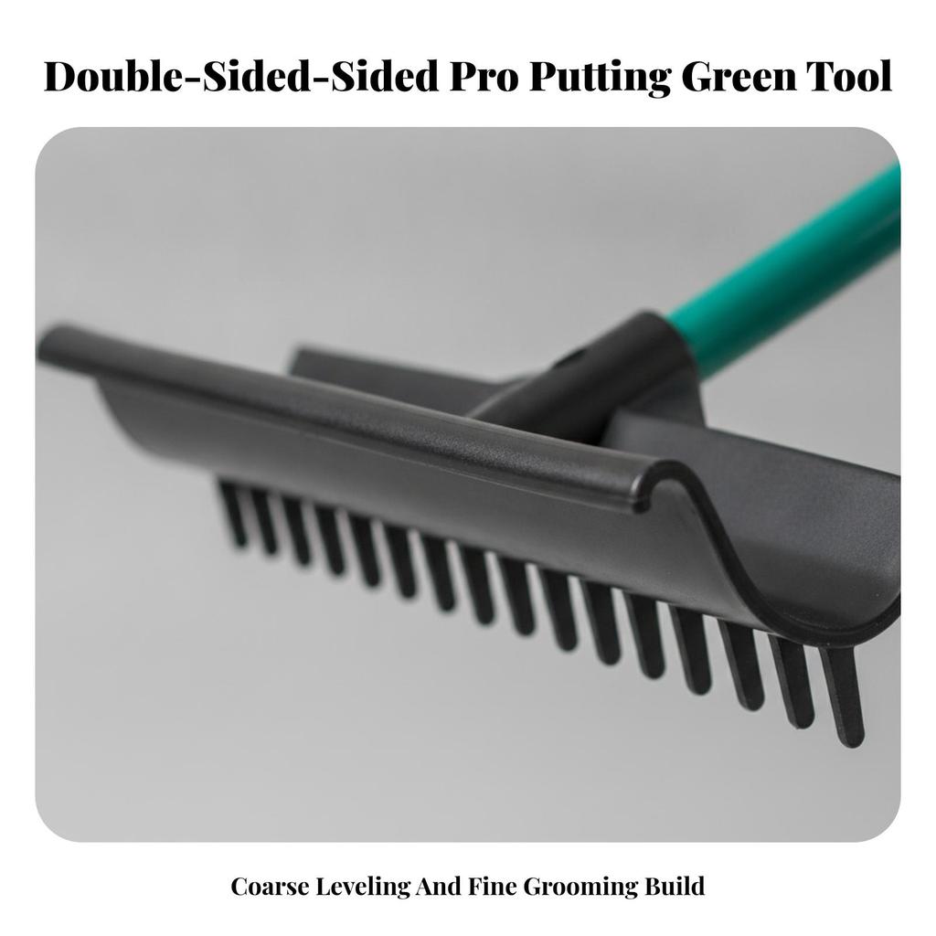 Golf Sand Rake with 17 Tines Portable Bunker Premium for Golfers