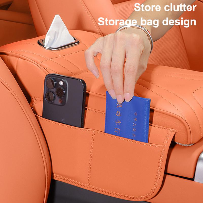 Car Center Console Armrest Cushion Thicken Arm Rest Box Pad Side Extension Cushion With Tissue Box