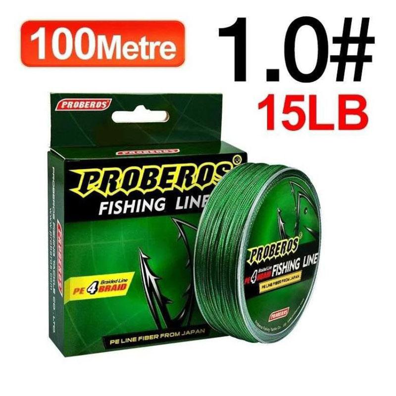 Carp Fishing Line 100M 4 Strands Braided Japan Multifilament Pe Wire Super Strong Durable Smooth Tackle 0.8/10Lb-3.0/35Lb