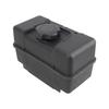 Lawn Mower Fuel Tank Replacement, Black Tank Assembly with Mounting Holes and Screw Cap, 17 x 14 x 18 cm Sizing