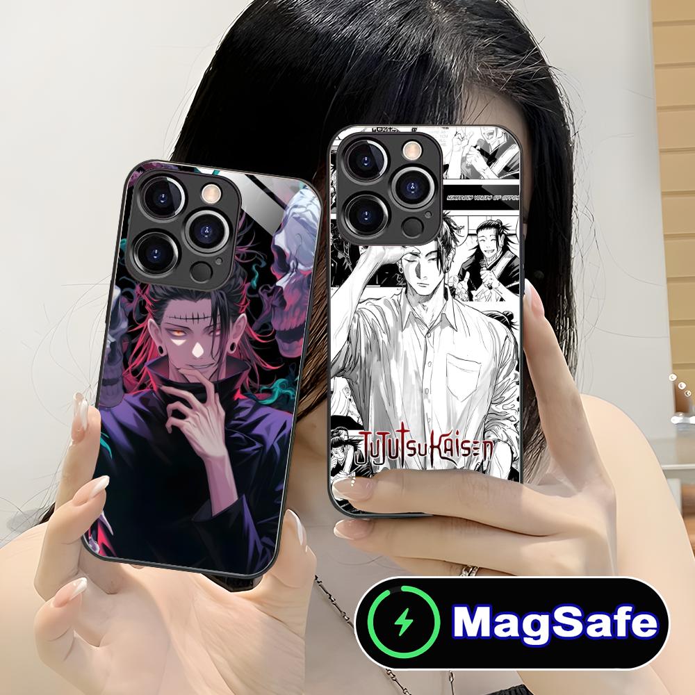 Jujutsu Kaisen Geto Suguru Phone Case for iPhone 17 16 15 14 13 12 11 Air Pro Max Plus Mini MagSafe Glass Colorful Cover Luxury