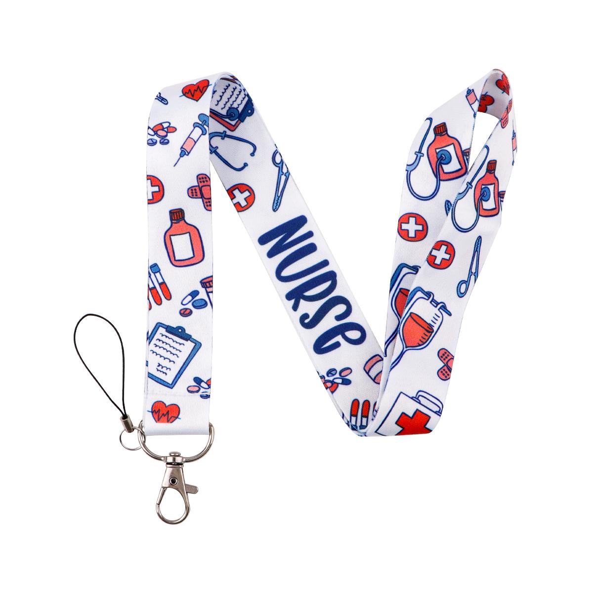 

Medical Nurse Card Holder Lanyards Keys Neck Strap Card Badge Keychain ID Credit Bus Card Cover Hang Rope Lariat Lanyard Gifts