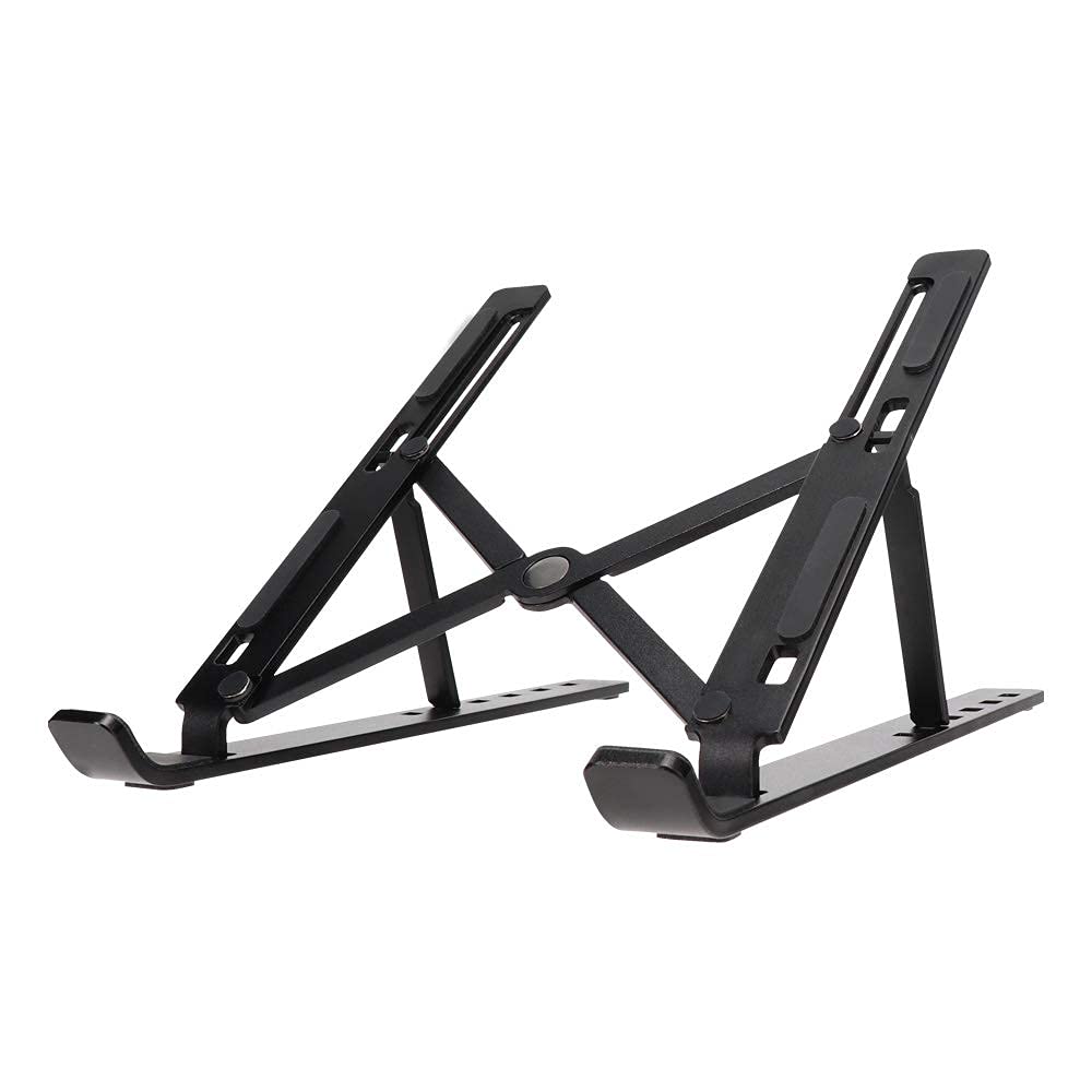 

Регулируемая подставка для ноутбука MOTTERU для POS и путешествий Сверхлегкая Угловая Складная Отводящая тепло Реестры Планшеты (Черный MOT-PCSTD02S-BK) чёрный