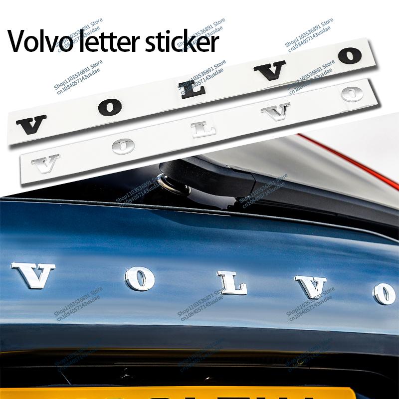 3D ABS Volvo Car Bonnet Letters Logo Badge Rear Trunk Emblem Sticker Accessories For CX40 CX60 CX90 V60 V40 S60 V70 XC70 B5 B6
