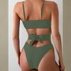 Women's Split Two-Piece Bikini Swimsuit Sport Swimsuit