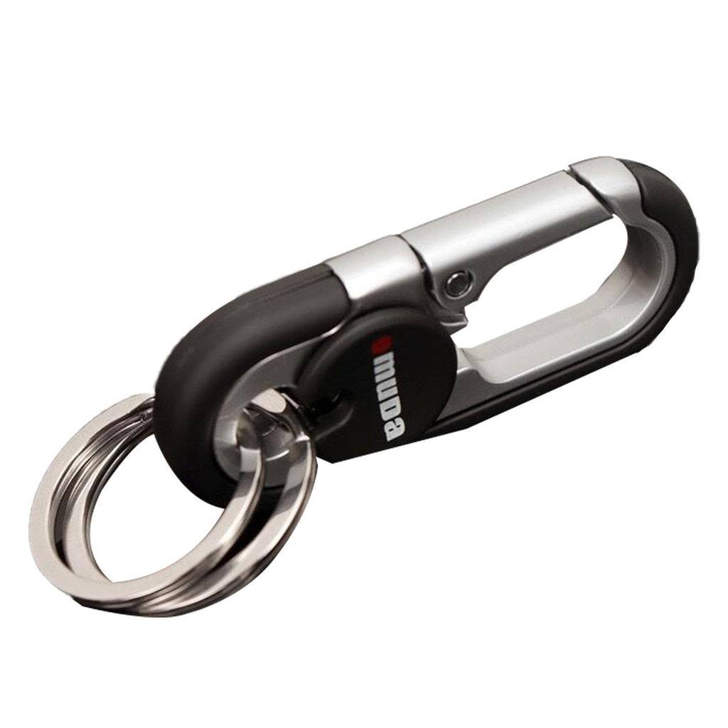 CARABINER KEYCHAIN - Double Ring Keyring Carabiner for Car Keys, Easy To Use for