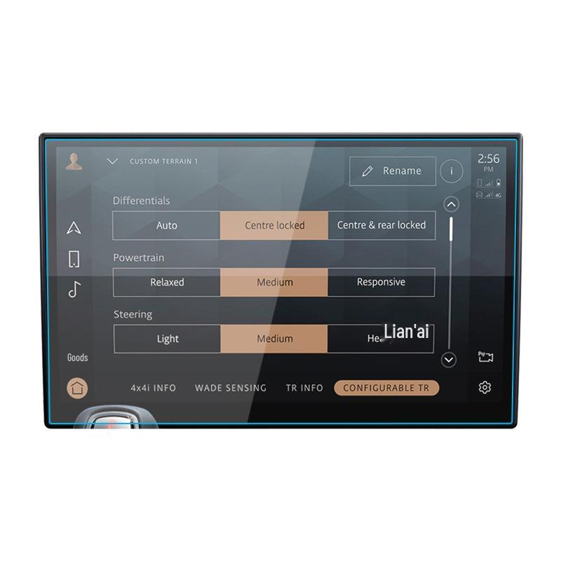 Land Rover Range Rover Velar Navigation Tempered Glass Protector for Defender and Aurora Center Console.