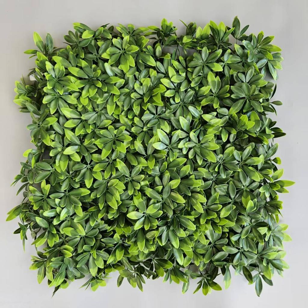 50×50cm Artificial Green Plant Wall - Plastic Vertical Garden, Fake Flower Wall, Synthetic Turf Background