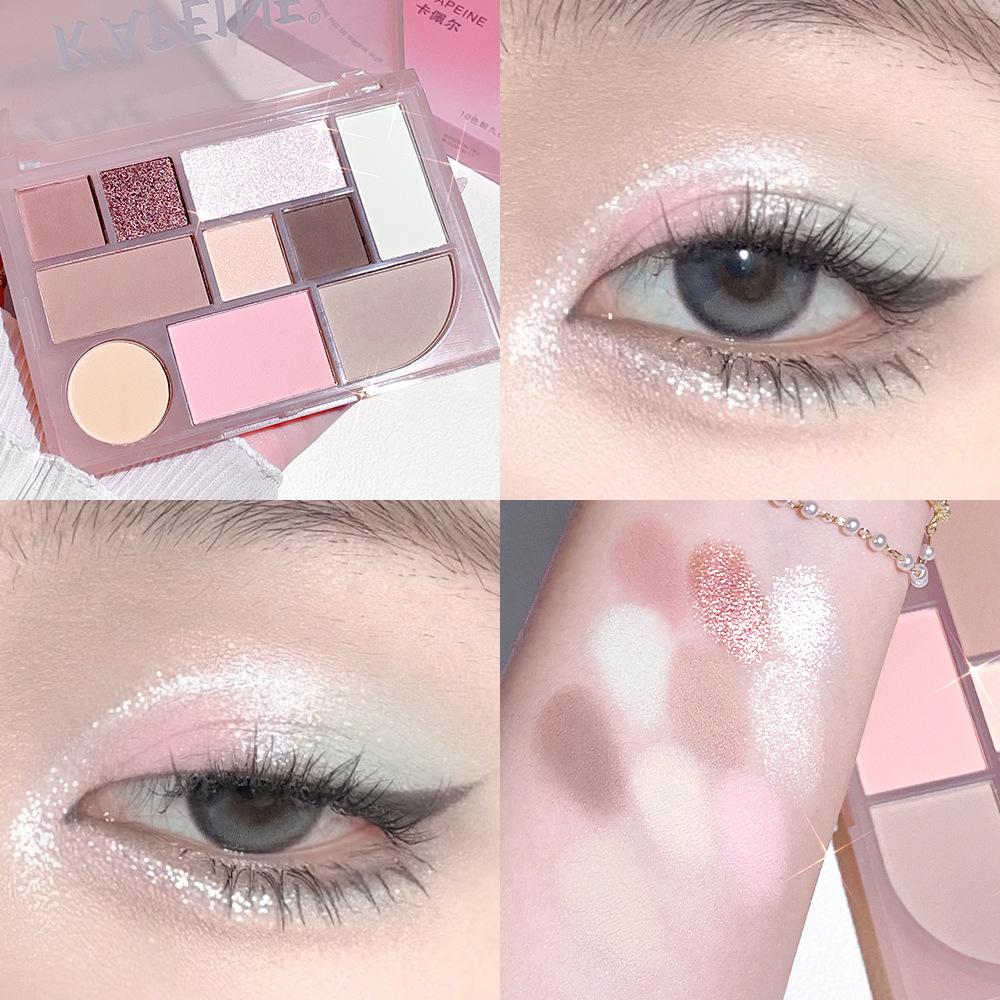 

От девяти до пяти макияжа жемчужный матовый большой земляной цвет Десять цветов палитры теней для женщин 10g