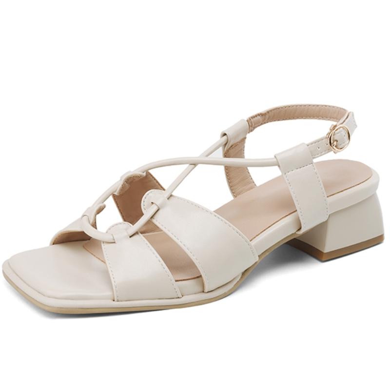 Luxury Silver Women Sandals Summer Shoes Low Heel Black Nude Party Shoes Designer Flip Flops Girls Large Size Footwear