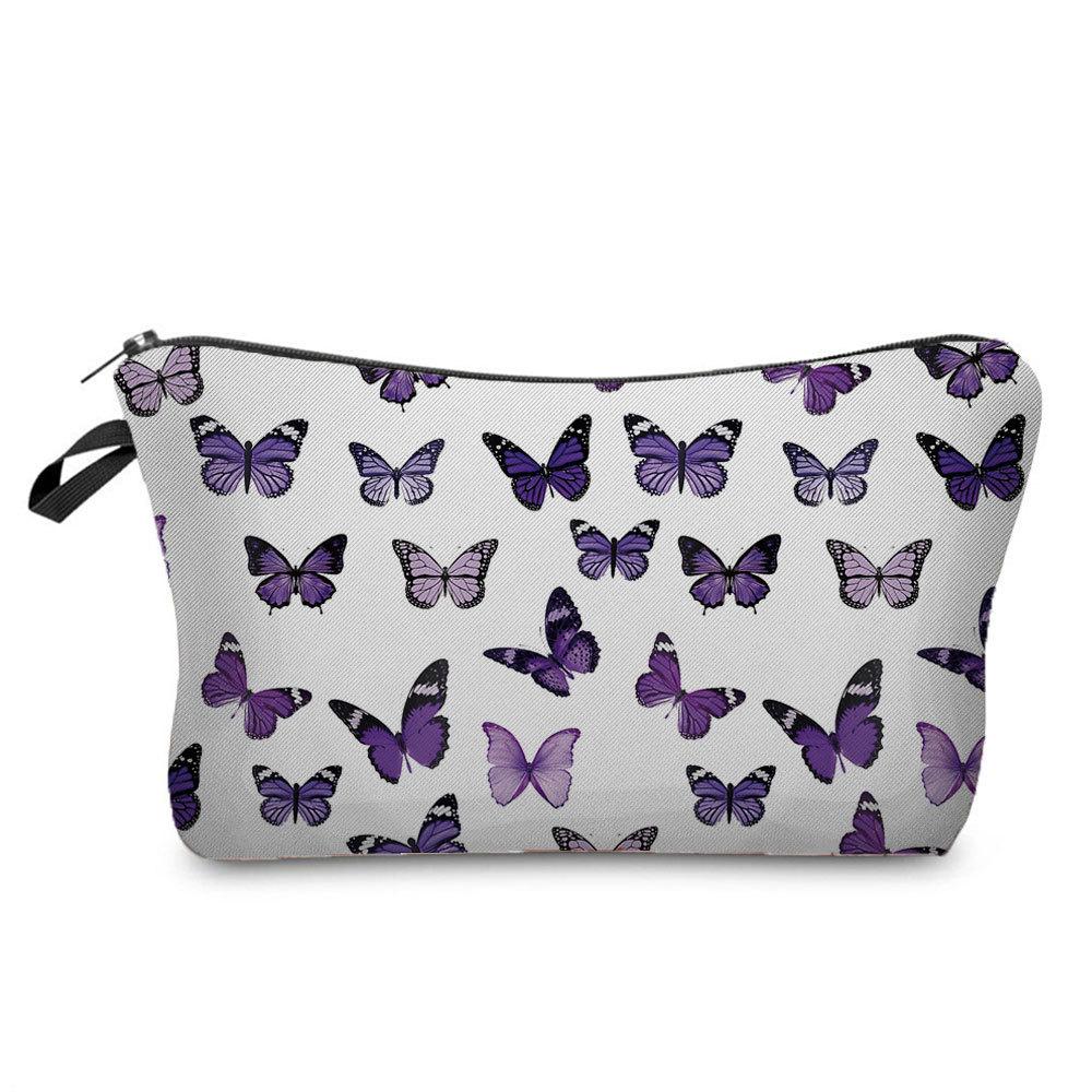 Women Flower Print Cosmetic Bag Toiletries Organize Travel Storage Case 6670