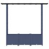 Raised Garden Bed with Trellis and Hanging Roof Gray 162.5 x 40 x 138 cm PP