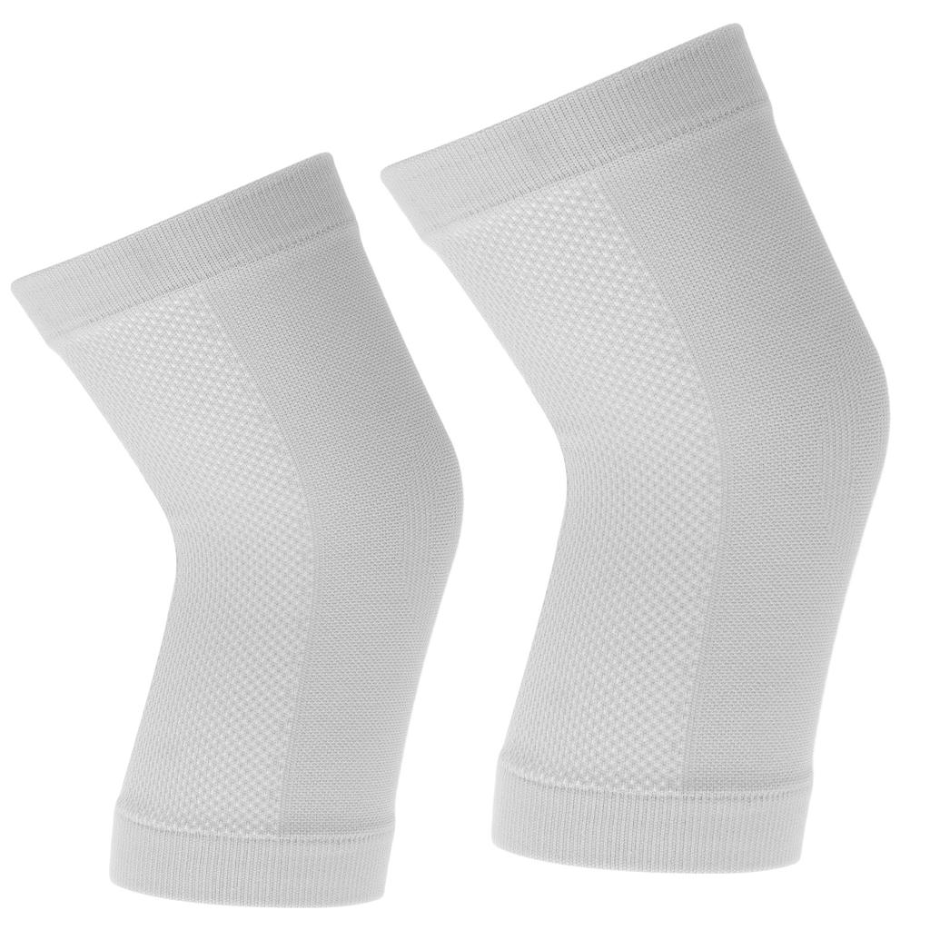 2pcs Knee Warmers Grey Windproof Breathable Skin Friendly Warm Cotton Knee Pads Knee Compression Sleeves for Women M