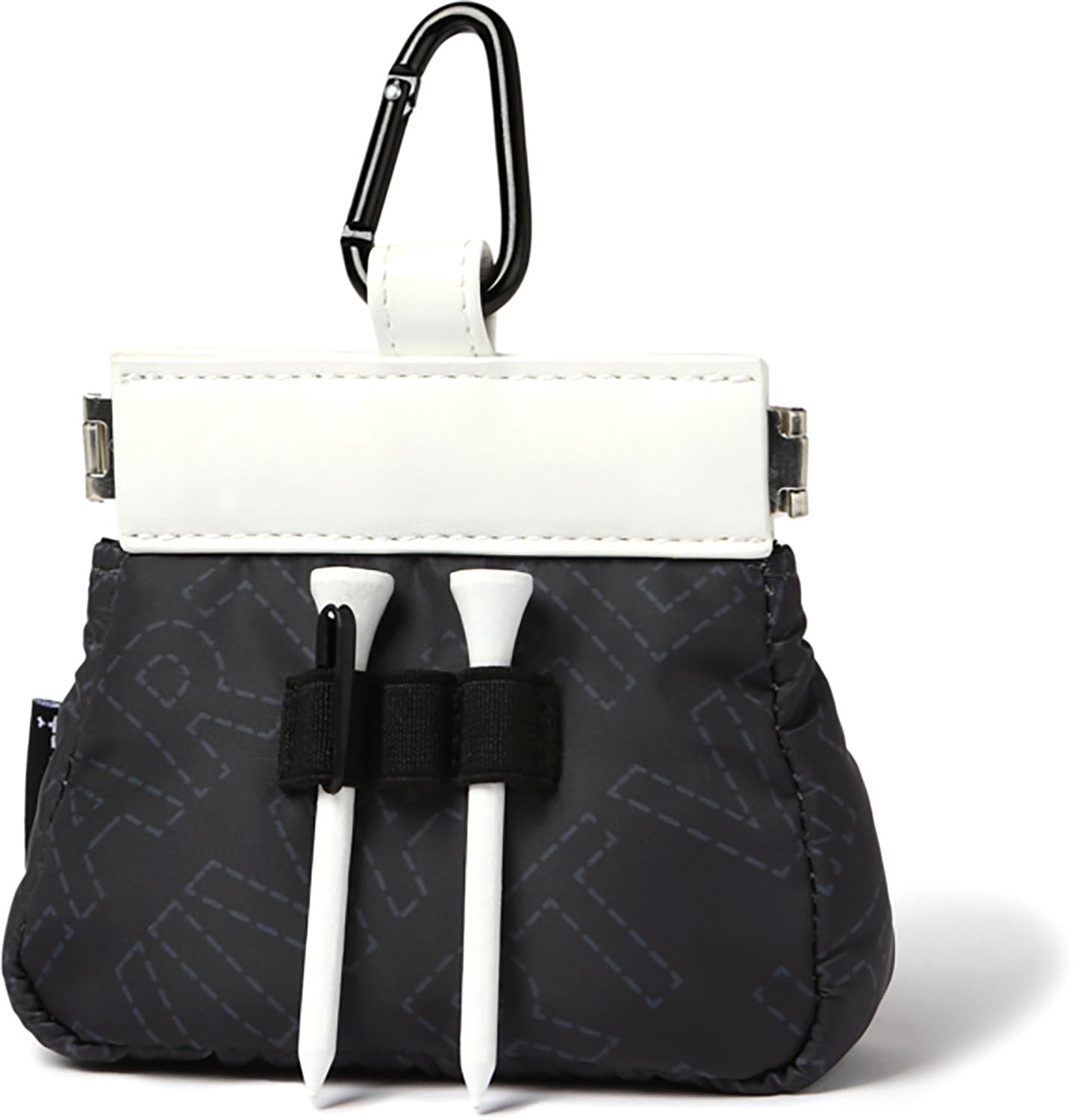 

[Viva Heart] Golf Bag U-Stitch Print Ball Pouch with Carabiner 01382803 Charcoal